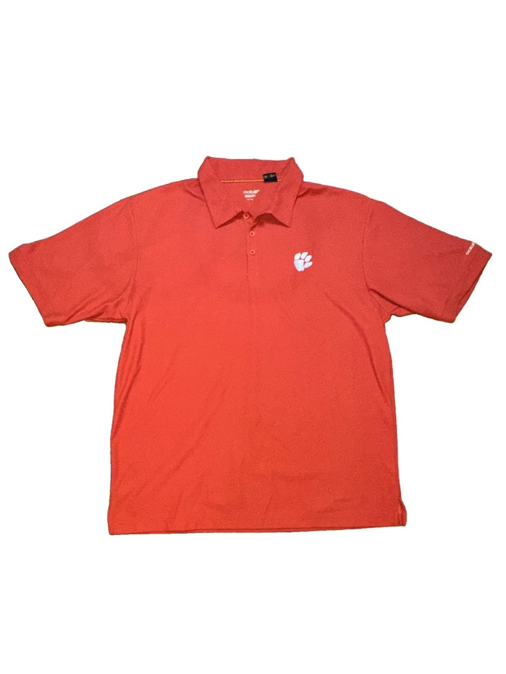 oobe Hydrovent Men's XL Orange Moisture Wicking Polo Clemson Tigers Paw Logo